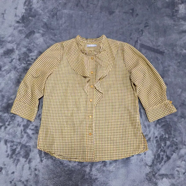 [BUNJANG] Annal D. Vascini Check Blouse / (95)여성 아날도바시니 체크 블라우스 봄여름