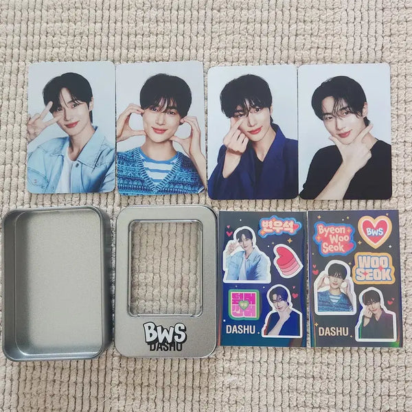 [BUNJANG] Byun Woo Seok Dashing Photocard Tin Case Set / 변우석 다슈포토카드 틴케이스세트