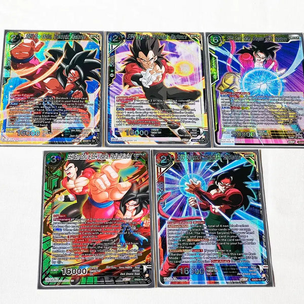 [BUNJANG] Dragon Ball Bandai Namco Authentic North American 'Super Saiyan 4' Ultra Rare 5-Card Set / 드래곤볼 반다이남코 정품 북미판 '초사이어인4' 초레어 카드 5종세트