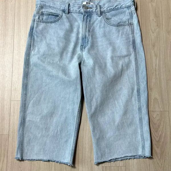 [BUNJANG] Uniqlo Cut-off 3/4 Denim Shorts / 유니클로 cut off 3/4 데님 쇼츠 33