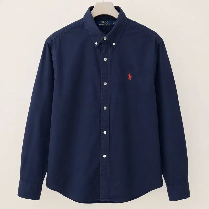 [BUNJANG] Polo Ralph Lauren Navy Cotton Shirt / 폴로 랄프로렌 네이비 면 셔츠 남방 미개봉 새상품
