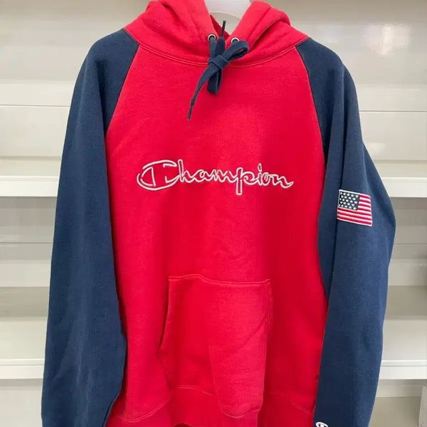 [BUNJANG] Champion Color Block Hoodie 100 / 챔피온 배색 후드티 100