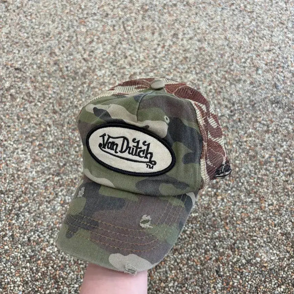 [BUNJANG] Bonnet Chem Camo Mesh Ball Cap / 15. 본더치 카모 매쉬 볼캡 모자