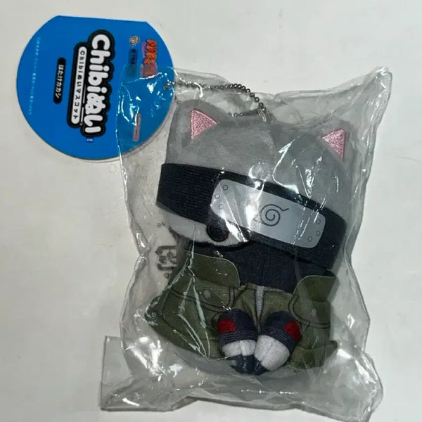 [BUNJANG] Naruto Megacatch Chibi Plush Keychain Kakashi Plush Doll / 냐루토 메가캣 치비누이 카카시 누이구루미 키링 인형