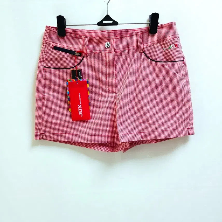 [BUNJANG] JDX Women's Golf Wear Red Check Pattern Hot Pants / JDX 정품 여성골프웨어 핫  반바지 67 새상품