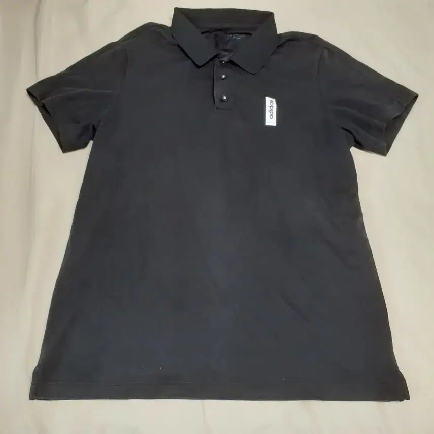 [BUNJANG] Adidas Black Collar T-shirt Short Sleeve / 아디다스 블랙 카라티 반팔티