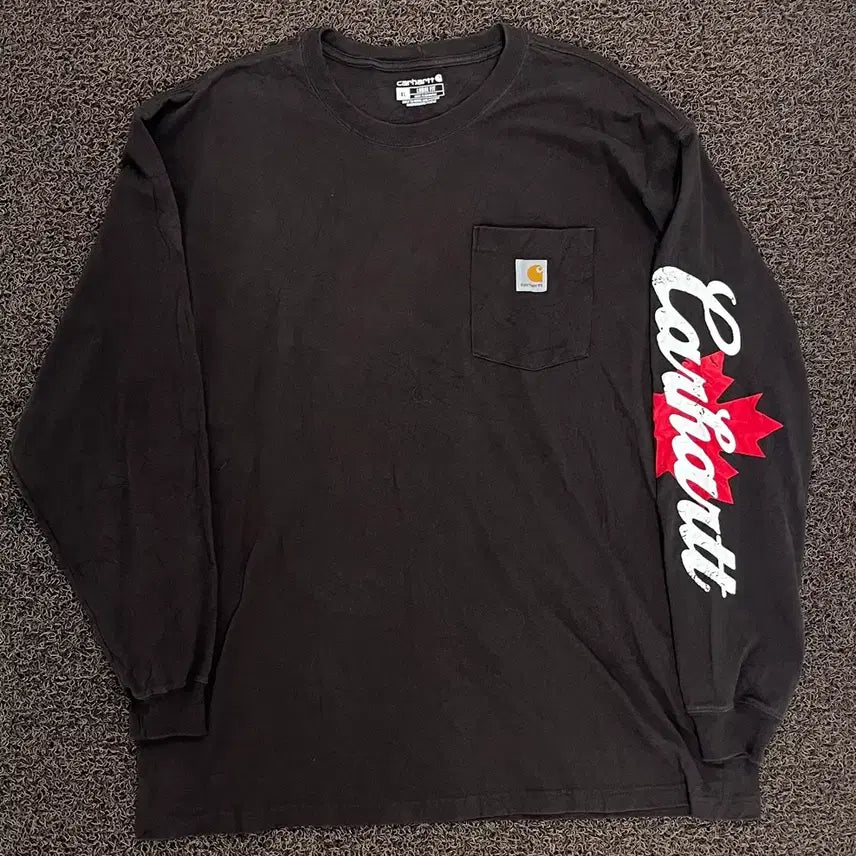[BUNJANG] Carhartt Long Sleeve T-Shirt Brown XL / 칼하트 긴팔 티셔츠 브라운(XL)