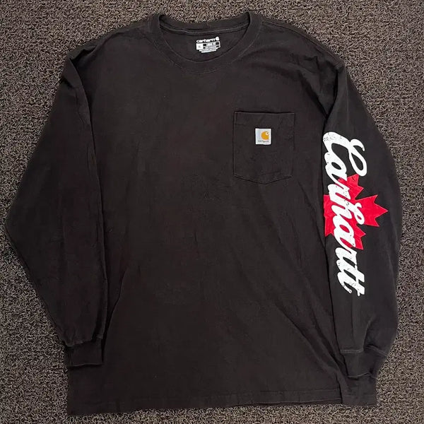 [BUNJANG] Carhartt Long Sleeve T-Shirt Brown XL / 칼하트 긴팔 티셔츠 브라운(XL)