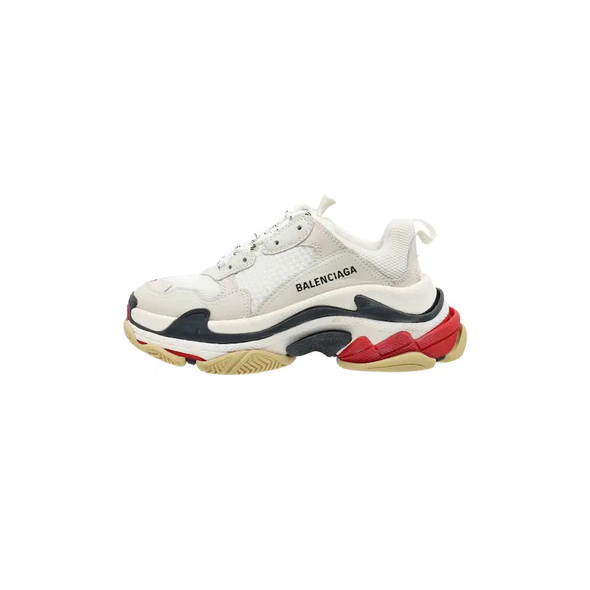 [BUNJANG] Balenciaga Triple S White Black Red Sneakers EU 37 / (W) 발렌시아가 트리플 S 화이트 블랙 레드