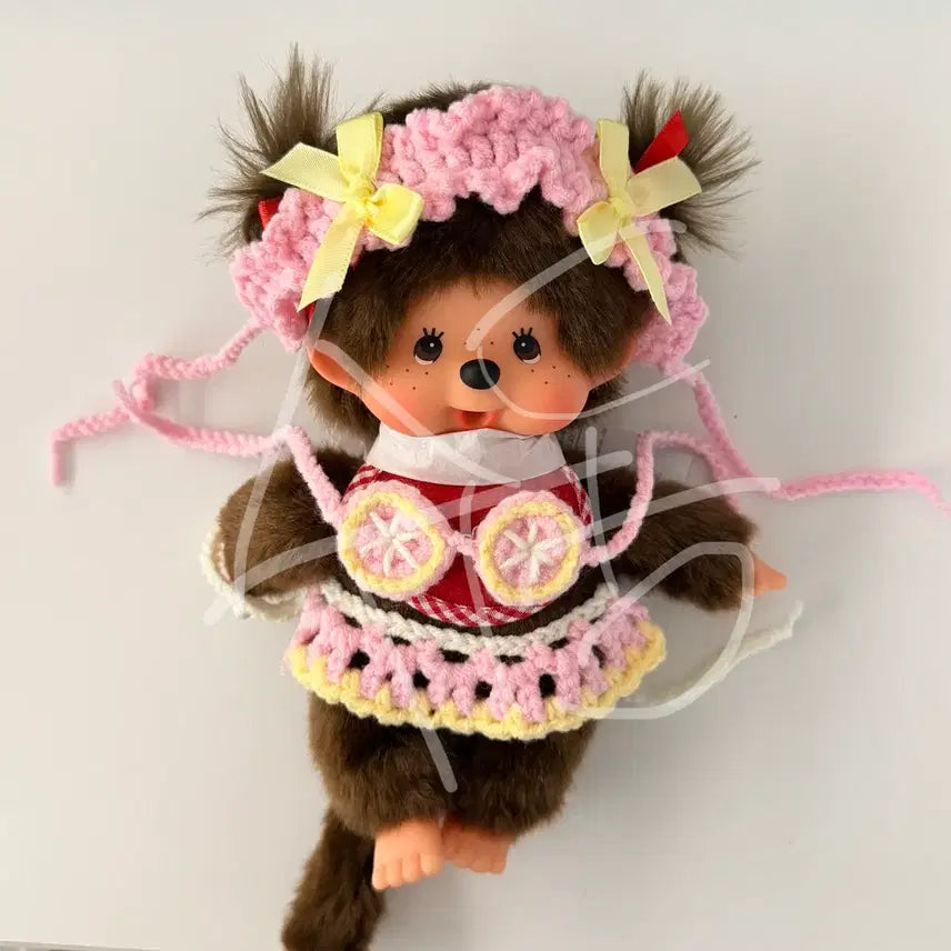 [BUNJANG] Monchhichi Knitted Swimsuit Outfit Doll Clothes / 몬치치 의상 뜨개 수영복 인형옷 몬치치꾸미기