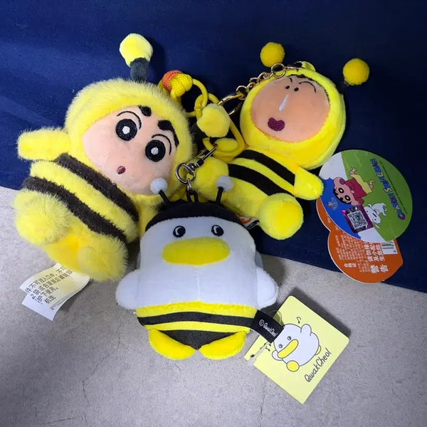 [BUNJANG] Crayon Shin-chan Bee Plush Keychain Set / 짱구는 못말려 꿀벌 인형키링 세트