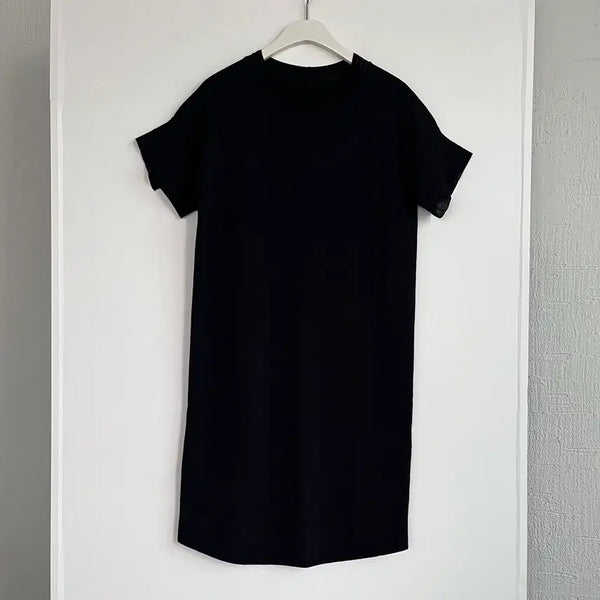 [BUNJANG] SJ WANI Dark Navy Knit Short Sleeve Dress / SJ WANI 다크 네이비 니트 반팔 원피스