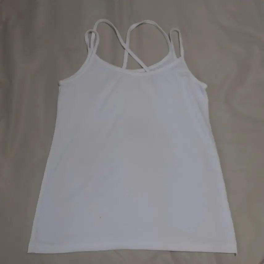[BUNJANG] White Cross Strap Sleeveless Top / 화이트 크로스 스트랩 나시