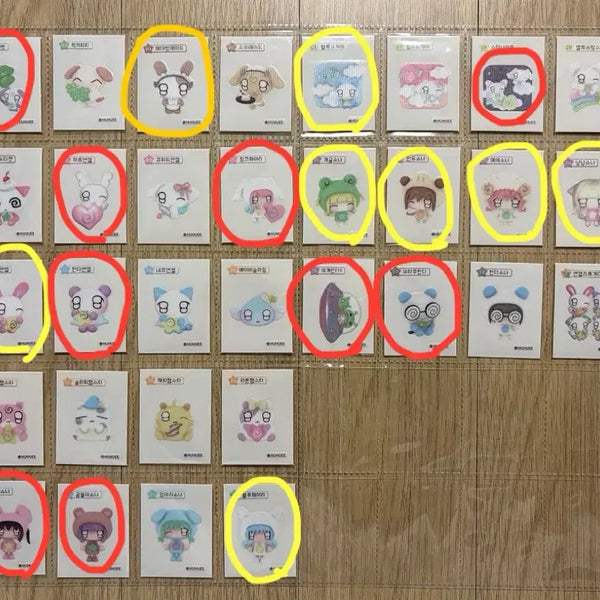 [BUNJANG] HooHooi Sticke Collection Trade / 후후이 띠부씰 교환