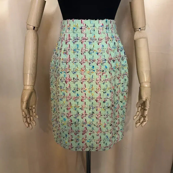[BUNJANG] Chanel 1995 Spring/Summer Collection Mint Tweed Midi Skirt / CHANEL 샤넬 1995 s/s collection
