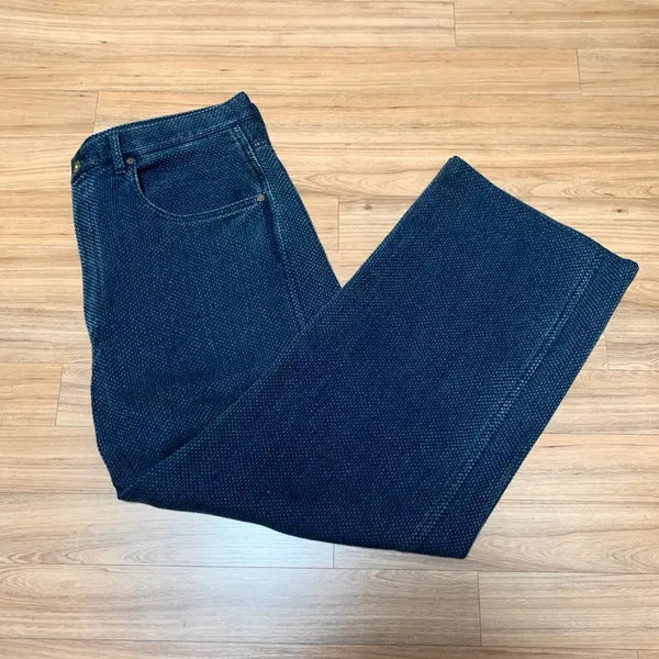 [BUNJANG] Kibata Sashiko Pants Old Blue Size 5 / 키바타 사시코 팬츠 올드블루 5사이즈(RTW-002)