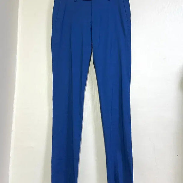 [BUNJANG] Allegri Linen Stretch Summer Slacks Blue / 새상품) 알레그리 린넨 스트레치 여름슬렉스 블루/33-34