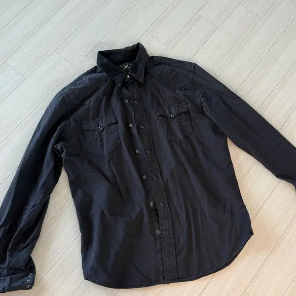 [BUNJANG] RRL Western Shirt Black L / 더블알엘 rrl 웨스턴셔츠 블랙 L 라지