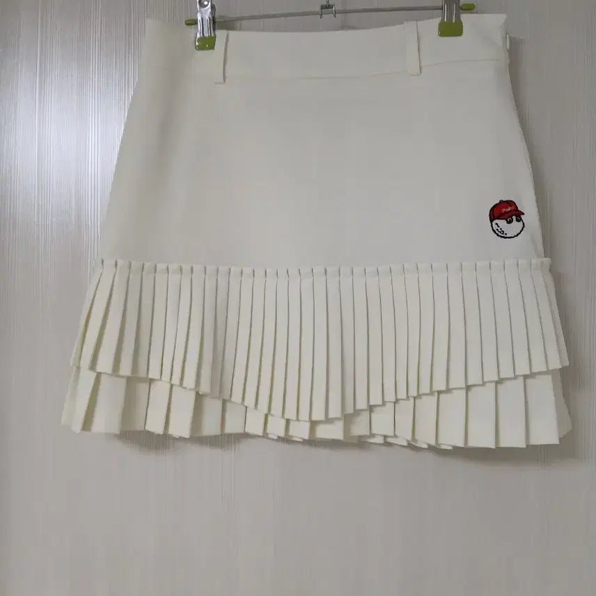 [BUNJANG] Malbon Golf Pleated Ivory Skirt / 말본골프 폴리츠 아이보리 스커트