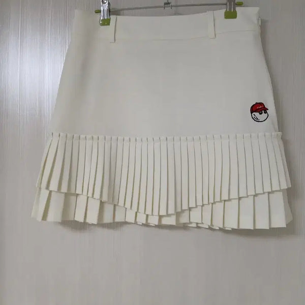 [BUNJANG] Malbon Golf Pleated Ivory Skirt / 말본골프 폴리츠 아이보리 스커트