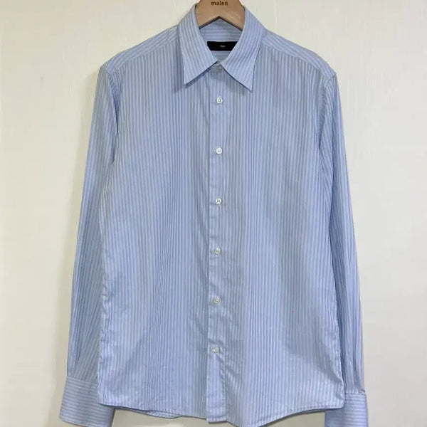 [BUNJANG] Z Zegna Sky Blue Stripe Dress Shirt / 제냐 스트라이프셔츠 스카이블루/100
