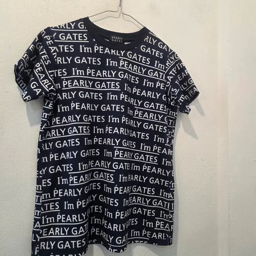 [BUNJANG] PEARLY GATES Logo Short Sleeve T-Shirt Navy / 파리게이츠 로고 반팔 티셔츠 네이비 가52