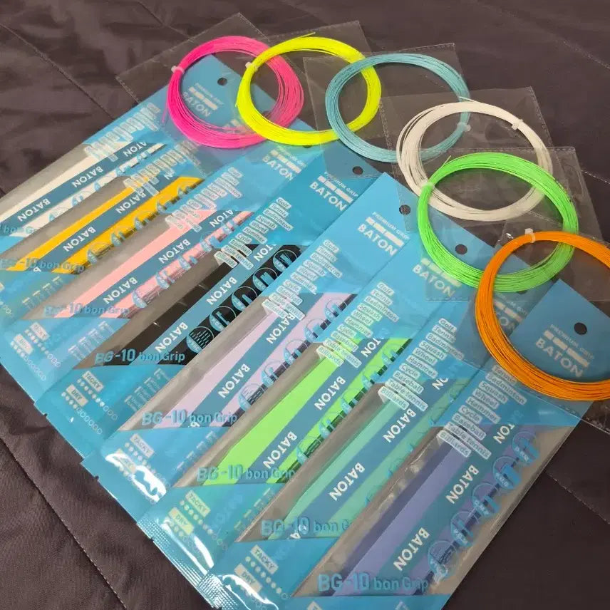 [BUNJANG] Li-Ning Badminton String & Baton Overgrip Set / 배드민턴 리닝 스트링, 오버그립 증정 - (라켓 구매시)