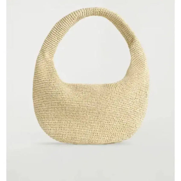 [BUNJANG] COS Curved Shoulder Bag Straw (Beige) / COS 커브드 숄더백 스트로 (베이지)