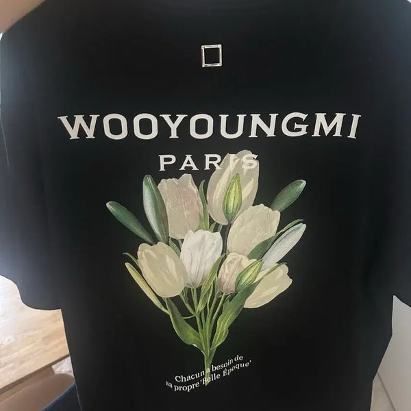 [BUNJANG] Wooyoungmi Flower Print Short Sleeve T-Shirt Size 46 / 우영미 플라워 반팔 [46]
