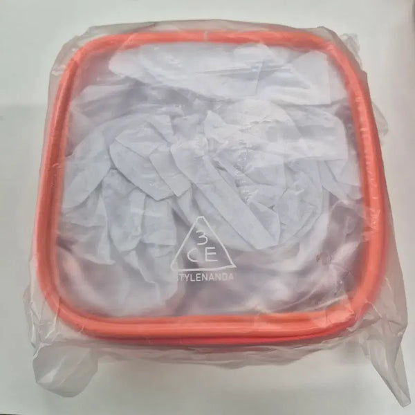 [BUNJANG] 3CE Square Clear Pouch Coral / 새상품) 3CE 스퀘어 클리어 파우치
