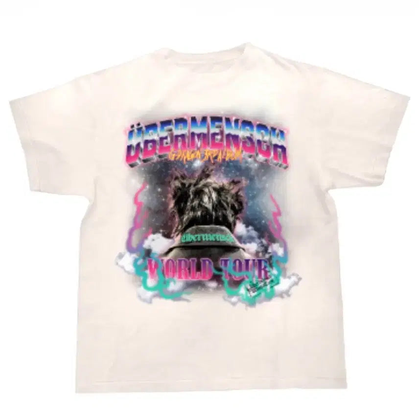 [BUNJANG] G-Dragon WEVERESHMENT World Tour T-Shirt White / 지드래곤 위버멘쉬 월드 투어 티셔츠 화이트