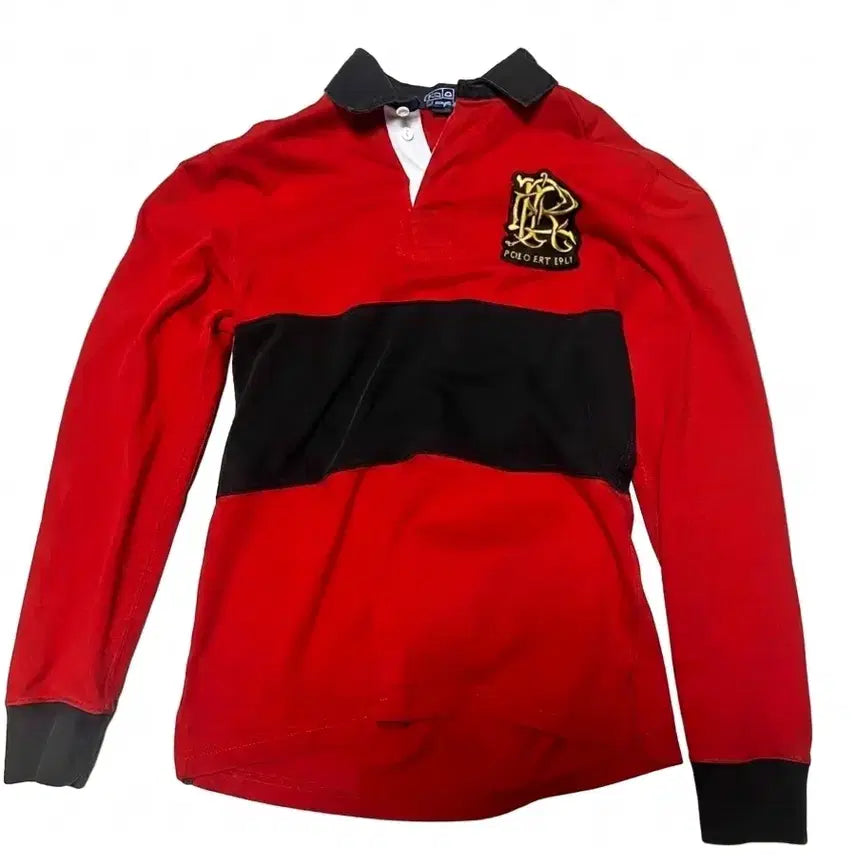 [BUNJANG] Polo Ralph Lauren 90s RL Embroidered Logo Rugby Shirt / 90s 폴로 랄프로렌 RL 자수 와펜 클래식 프레피 럭비티 N806