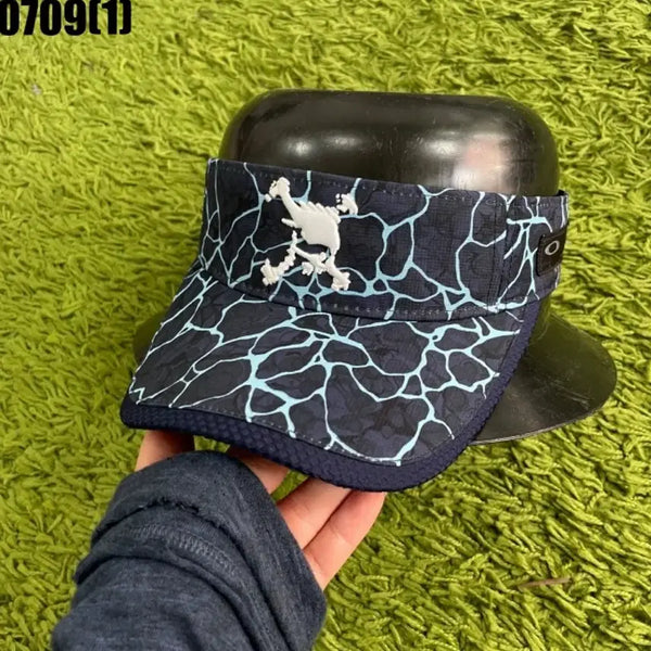 [BUNJANG] Oakley Golf Sun Cap Navy Pattern / 오클리 골프 캡 썬캡 모자 네이비 패턴