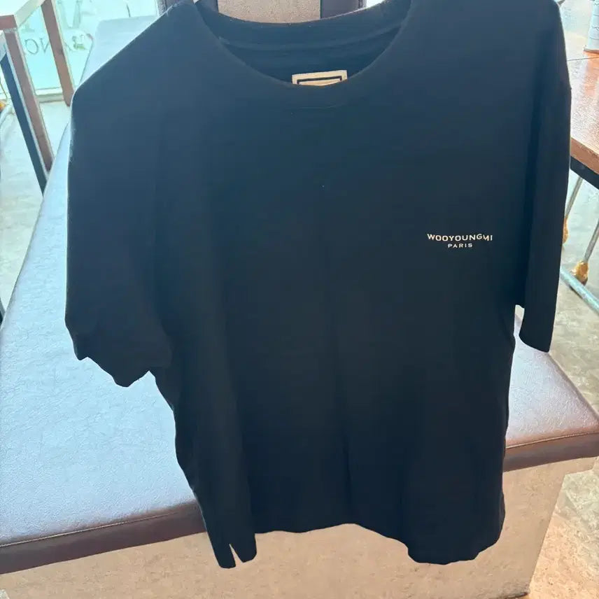 [BUNJANG] Wooyoungmi Flower Short Sleeve T-Shirt Size 46 Black / 우영미 플라워 반팔 21ss 46
