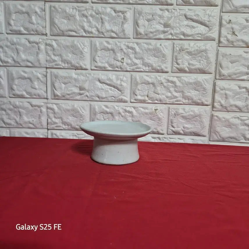 [BUNJANG] Joseon Dynasty Celadon White Porcelain 'Jegi' Plate / 백자 제기