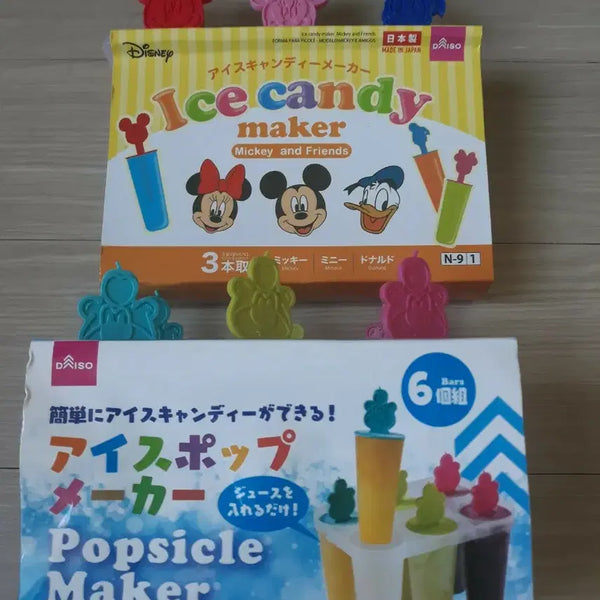 [BUNJANG] Disney Mickey Mouse, Minnie Mouse, Donald Duck Character Ice Candy Maker / 디즈니 아이스캔디 메이커
