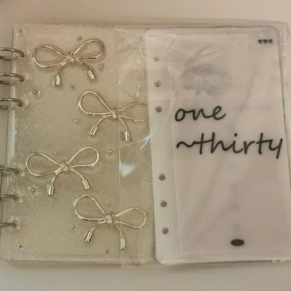 [BUNJANG] Nyeokzzi Silver Resin Diary with Savings Insert Set / 녁찌 현금생활 실버 레진 다이어리 ,저축 속지
