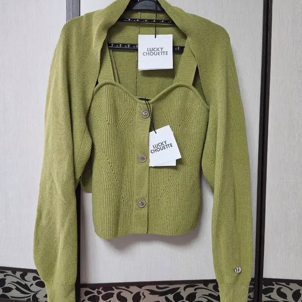 [BUNJANG] Lucky Chouette Sleeveless Top + Bolero Set / (새상품) 럭키슈에뜨 나시 + 볼레로 세트 일괄