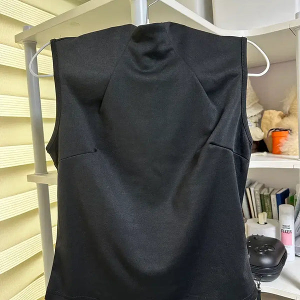 [BUNJANG] Black Crop Top / (새제품) 검정색 크롭 탑
