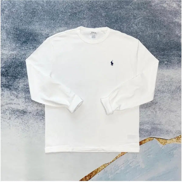 [BUNJANG] Polo Ralph Lauren Heavyweight Long Sleeve T-Shirt XL White / XL / 폴로 랄프로렌 헤비웨이트 롱슬리브 티셔츠 [백화점판] [정품]