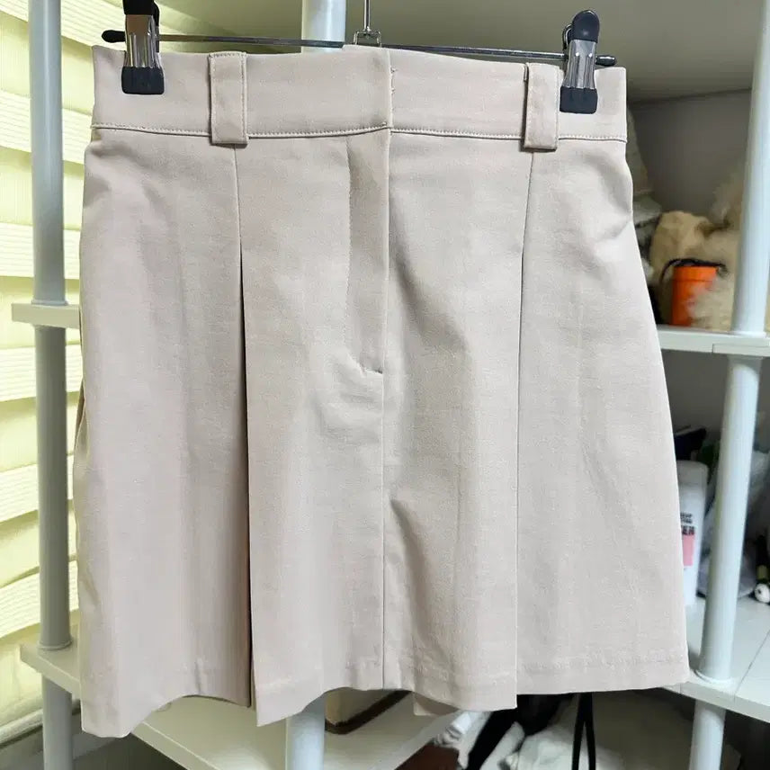 [BUNJANG] Beige Pleated Midi Skirt / 베이지색 플리츠 스커트