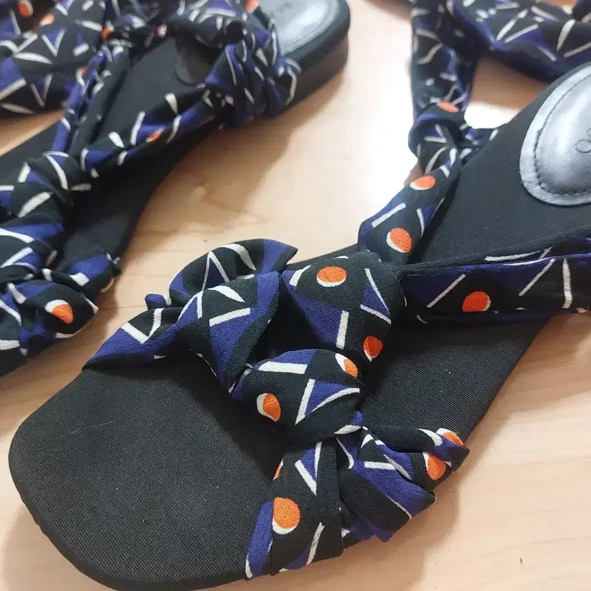[BUNJANG] Mango Women's Summer Sandals with Ribbon Detail / 망고 여성 여름 샌들