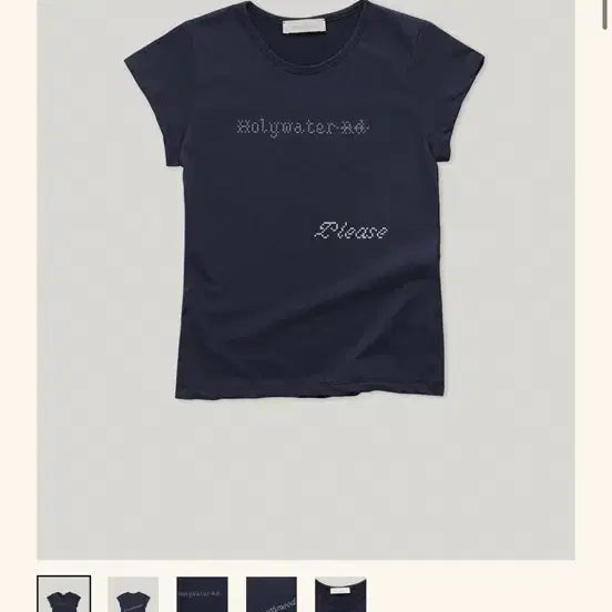 [BUNJANG] SMOOTH MOOD Holy Water Rd T-Shirt Navy / 스무스무드 홀리워터 Rd 반팔 티 네이비