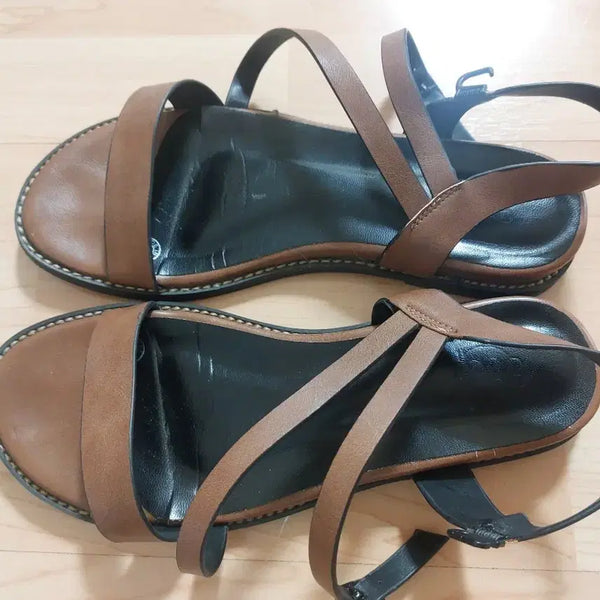 [BUNJANG] Women's Brown Strap Summer Sandals / 여성 샌들 브라운