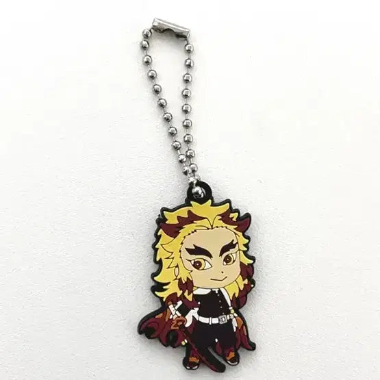 [BUNJANG] Kyojuro Rengoku Rubber Strap Keychain / 렌고쿠 쿄주로 러버 스트랩 키링 귀멸의 칼날 귀칼 무한성 극장판 쿠라스시