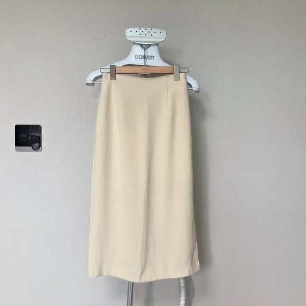 [BUNJANG] Pale Yellow Midi Skirt (Size S) / 연노랑 미디스커트(s)