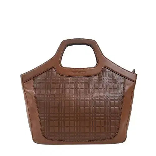 [BUNJANG] Burberry Brown Leather Tote Bag / 정품 버버리 브라운 가죽 토트백