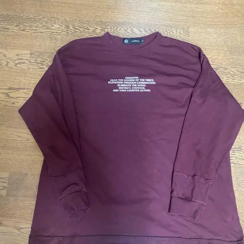 [BUNJANG] Undercover x GU Freedom Long Sleeve Burgundy XL / 언더커버 GU freedom 롱슬리브 버건디 xl