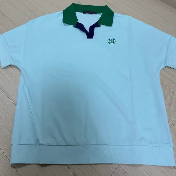 [BUNJANG] G/FORE Open Collar Polo Women's T-Shirt Mint, M Size / 지포어 오픈 카라 폴로 여성 티셔츠(민트,M사이즈)