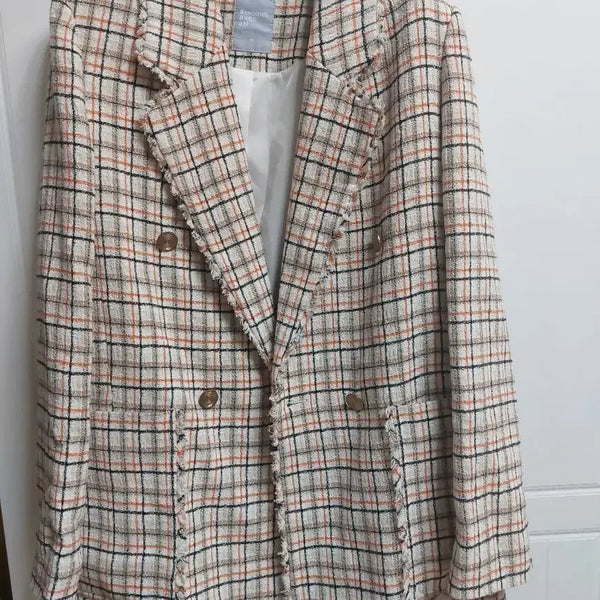 [BUNJANG] 8seconds Check Pattern Tweed Jacket / 에잇세컨즈 체크 패턴 트위드 자켓